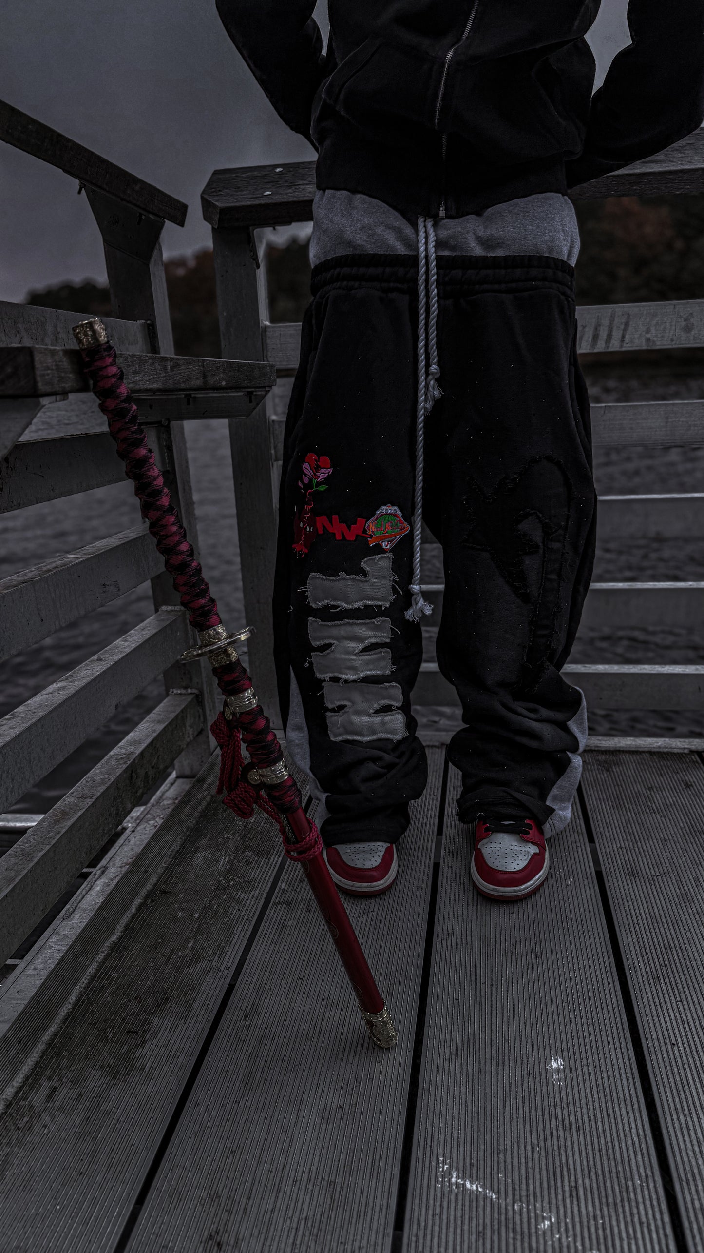 Double stacked sweatpants