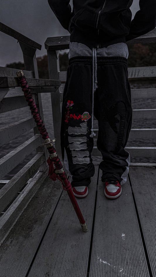 Double stacked sweatpants