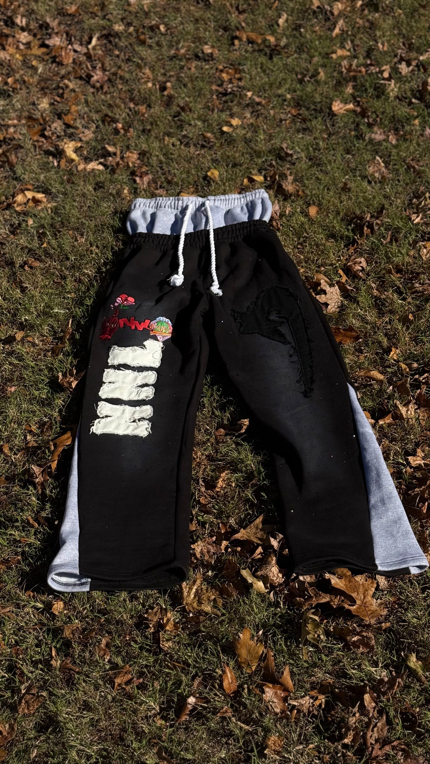 Double stacked sweatpants