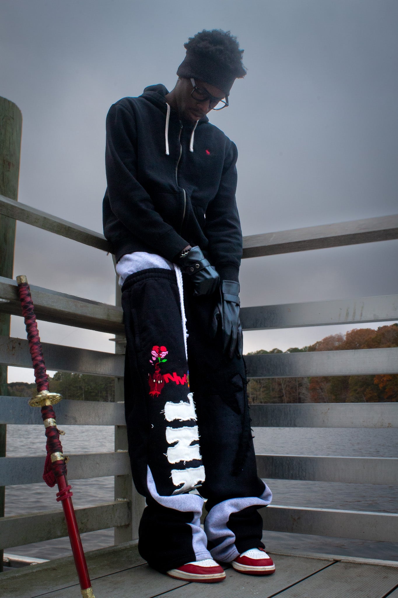 Double stacked sweatpants