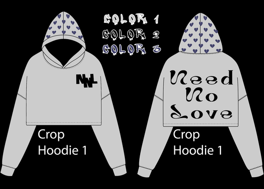 custom cropped NNL hoodie